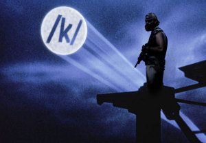 An operator is operating as the /k/ OPERATOR signal appears in the sky.