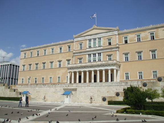 Plateia Syntagma, or Constitution Square, in Athens.