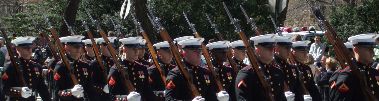 USMC honor guard with M1 Garand rifles.