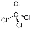 Skeleton model of carbon tetrachloride from https://en.wikipedia.org/wiki/Carbon_tetrachloride, GNU Free Documentation License.