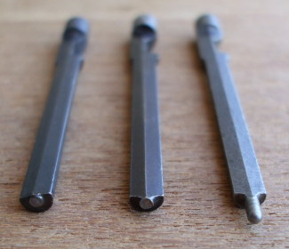 Three original factory ČZ-52 firing pins, two of them are broken.
