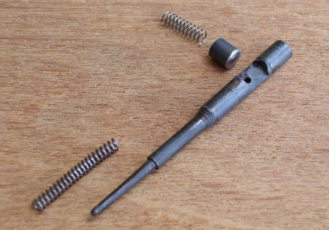 Alternative design of replacement ČZ-52 firing pin with cylindrical plunger and return spring.