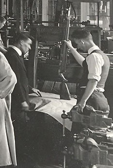 John Garand in the Springfield Armory shop in 1923.