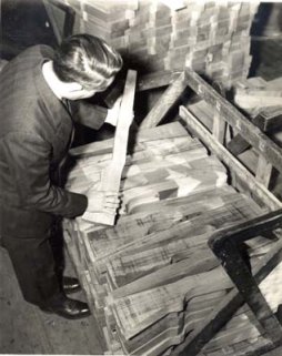 Inspection of M1 stock blanks at Springfield Armory