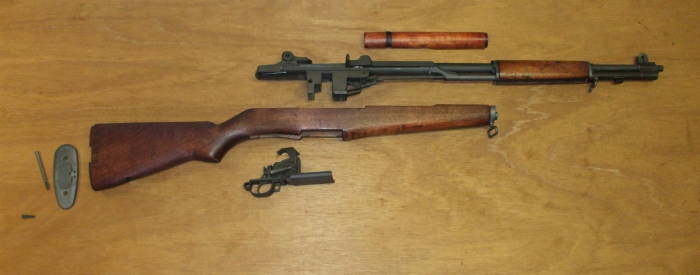 M1 Garand rifle, final assembly of major components.
