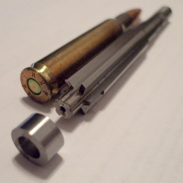 .30-06 cartridge and a .30-06 Springfield chamber reamer.