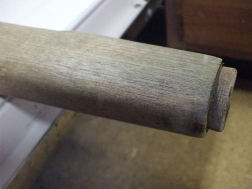 Dishwasher cleaning of an M1 Garand rifle stock.  Light wood after cleaning.